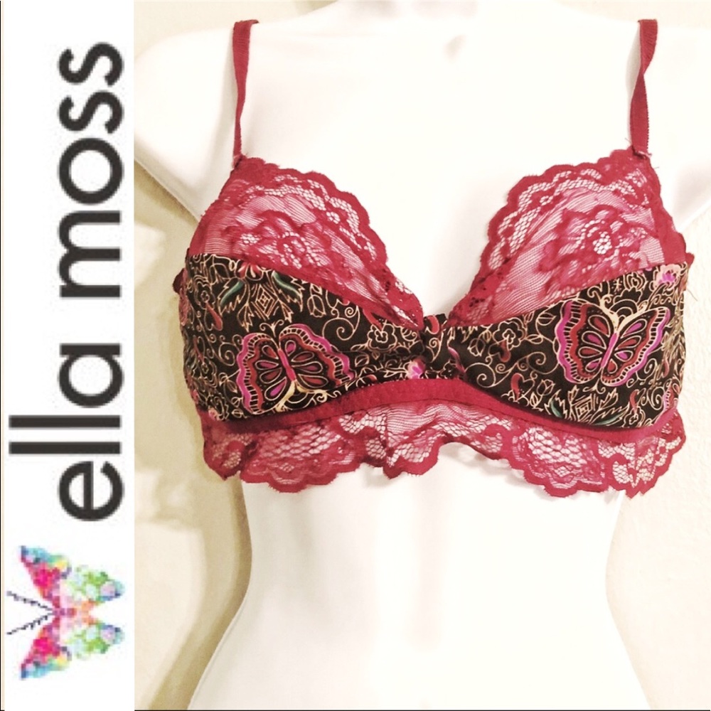 NWOT Underella by Ella Moss Purple Lace Bralette